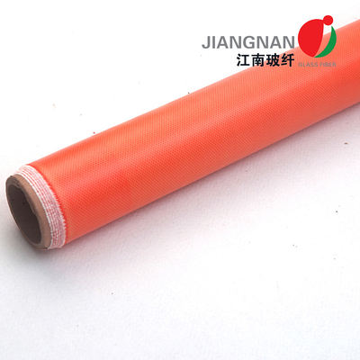 Orange Color Silicone Fiberglass Cloth For Removable Insulation Jackets