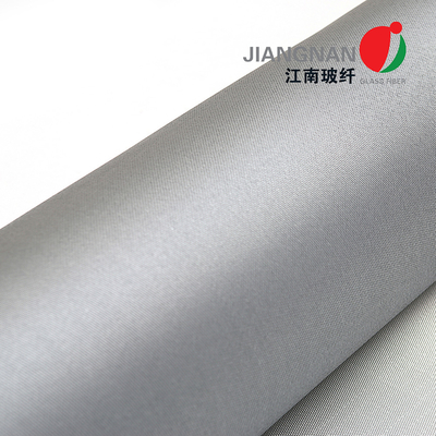 32Oz 0.8mm Satin Weave Gray Color Double Sided Silicone Coated Fiberglass Fabric