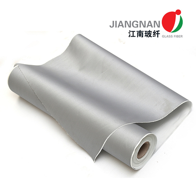 0.4mm Fire Protection Grey Polyurethane Fiberglass Cloth Used For Fire And Smoke Curtains