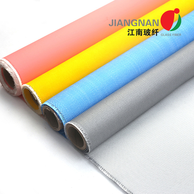 Oil Pipeline Insulation Silicone Coated Fiberglass Fabric Material 0.4mm Thickness