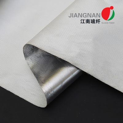 0.4mm Thickness Aluminum Foil Fiberglass Fabric 18 Micron Fireproof