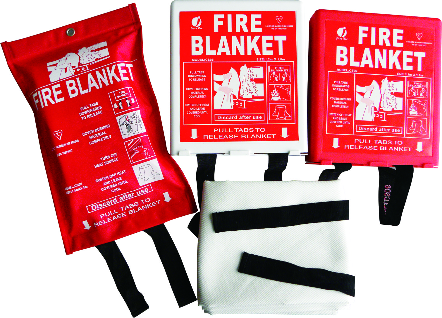 BSI Heavy Duty Fiberglass Fire Blanket For Emergency Flame Retardant 