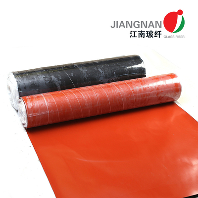 Heat Resistant Silicone Coated Fiberglass Fabric Smooth Surface High Heat Resistance