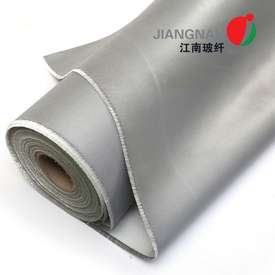 15oz Gary Color 4HS E Glass Silicone Coated Fiberglass Fabric , Silicone Coated Glass Cloth