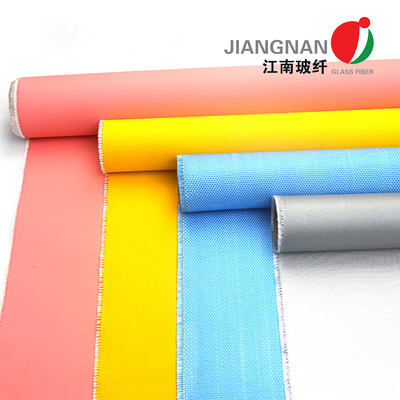 One Side Silver Silicone Coated Fiberglass Fabric For Fire Prevention